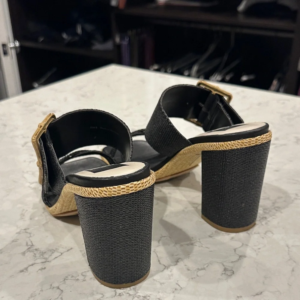 Dolce Vita Black and Gold Mules - Picture 6 of 7